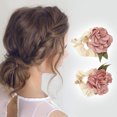 thumbnail image 2 of Unique Bargains 1 Pc Cute Rose Pearl Scrunchie Hair Elastic Band Pink, 2 of 5