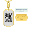 thumbnail image 3 of Fueled By Jesus Stainless Steel or 18k Gold Premium Swivel Dog Tag Keychain, 3 of 16