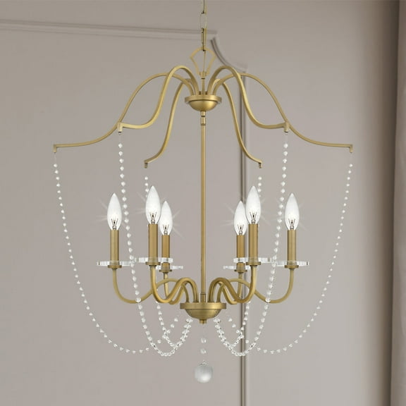 Luxury English Country Chandelier, Aged Brass, UQL5120