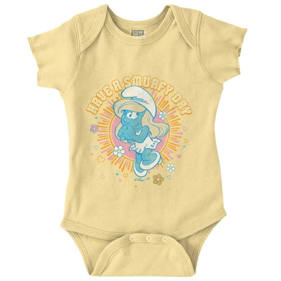 Have A Smurfy Day Smurfette Cartoon Bodysuit Jumper Girls Infant Baby Brisco Brands 12M