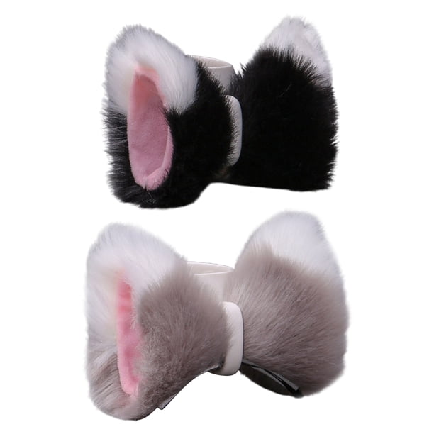 pares de pinzas para el pelo con orejas de gato, horquilla para el pelo con forma de gato y zorro para Halloween, accesorios para disfraces de fiesta de Navidad MFZFUKR CPB-SSW2028-2
