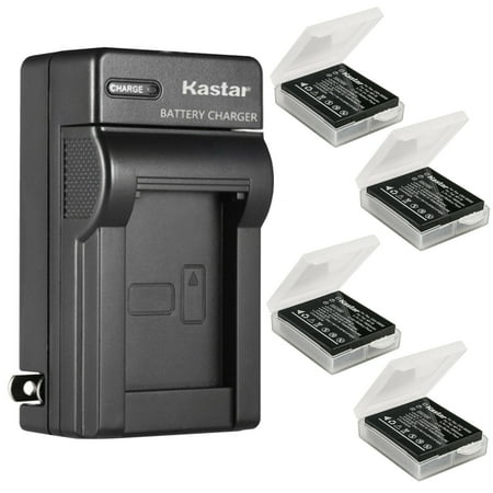 Kastar 4-Pack Battery and AC Wall Charger Replacement for Samsung IA-BH125C Battery Samsung HMX-R10 HMX-R10BP HMX-R10EDC HMX-R10SP Digital Cameras
