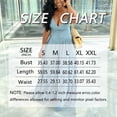 thumbnail image 5 of Morttic Solid Color Women's Tiered Wide Leg Jumpsuit – Deep V-Neck with Adjustable Spaghetti Straps and Button Detail Blue，S, 5 of 5