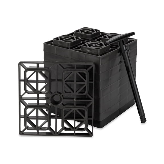 Camco FasTen RV Leveling Blocks - 2 x 2 - 10 RV Blocks - Gray (44521)