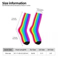 thumbnail image 5 of Striped Socks Colorful Print Leisure Stockings Ladies Quality Skateboard Socks Autumn Des, 5 of 7