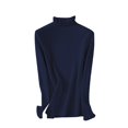 thumbnail image 5 of NMMUED Sweaters for Women Fitted Sweaters for Women Mock Neck Sweater Women Knit Sweater for Women Pullover Sweaters for Women, Navy S, 5 of 7