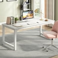 thumbnail image 3 of Tribesigns 70.86 Inch Large Computer Desk, Modern Sturdy Writing Desk for Home Office, White, 3 of 12