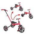 thumbnail image 1 of Yvolution Triciclo 3 en 1 para niños pequeños Velo Flippa Triciclo de empuje Bicicleta de equilibrio para niños pequeños con mango de dirección para padres para niños y niñas de 2 a 5 años (rojo), 1 of 5
