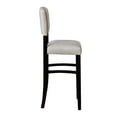 thumbnail image 4 of Linon Metairie 30" Indoor Wood Bar Stool, Black/Dove Gray Faux Leather, 4 of 6