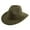 Green, variant on Women's Fashion Flat Wide Brim Hat Classic Wool Felt Panama Hat with Belt Buckle White One Size