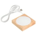 thumbnail image 1 of Unique Bargains 4' Wooden LED Light Base Wood Light Display Base Stand Lighting with Switch for Crystal Glass Warm White Square, 1 of 5