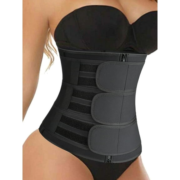 MISS MOLY Women's Waist Trainer 3 Belt Extra Firm Control Trimmer Hot Sweat Body Shaper Tummy Cincher Belt