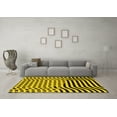 thumbnail image 3 of Ahgly Company Machine Washable Indoor Rectangle Abstract Yellow Contemporary Area Rugs, 6' x 9', 3 of 4