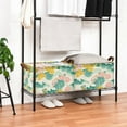 thumbnail image 3 of Yayeee Foldable Storage Basket for Shelves with Handles Waterproof Cloth Bins, Floral Wave, 3 of 7