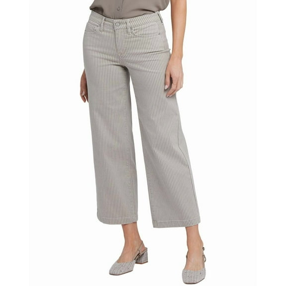 NYDJ womens  Petite Teresa Hidden Lodge Stripe Wide leg Jean, 12P