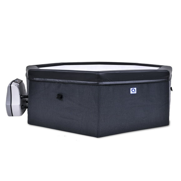 Jleisure Avenli 1,200 Liter 65" 6 Person Rigid Foam Wall Hot Tub Spa, Black
