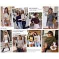 thumbnail image 4 of PRETTYGARDEN Womens Off The Shoulder Sweater Fall Fashion Soft Stretchy Knit Fabric, Batwing Long Sleeve Cinched Waist Cropped Sweaters, Date Night Outfit, Asymmetrical Going Out Tops, 4 of 8