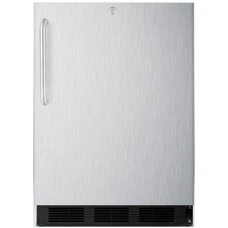 Industrial Grade Appliance - Summit Appliance SPR7OSST 5.5 cu. ft. Capacity Outdoor Commercial Beverage Center With 304 Grade Stainless Steel Exterior Factory Installed Lock Professional Towel Bar Handle & In Stainless Steel