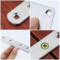 thumbnail image 1 of Código de ángulo de pieza recta de acero inoxidable, conector de muebles plano y recto de múltiples especificaciones, código de ángulo de una palabra, 1 of 4