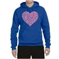 thumbnail image 2 of Wild Bobby, Pink Ribbon Heart, Breast Cancer Awareness, Unisex Graphic Hoodie Sweatshirt, Royal, 3X-Large, 2 of 5