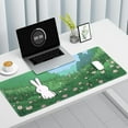 thumbnail image 2 of Ultra Large Gaming Mousepad, XXL Extended Full Size Desktop Matt for Keyboard, Laptop & Computer, 35.5 x 15.7 in, Anime Bunny Green Grass, 2 of 14