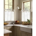 thumbnail image 2 of Cortinas de Cocina JINCHAN con Lazos en la Parte Superior, Lino, Largo de 60 cm, 2 Paneles, 2 of 9