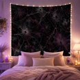 thumbnail image 2 of Silver Spiderwebs on Smoky Purple Background, Eerie Gothic for Halloween Decor Lovers, Spooky Wall Decor, Halloween Gift, Tapestry Wall Hanging for Bedroom and Dorm, 2 of 7