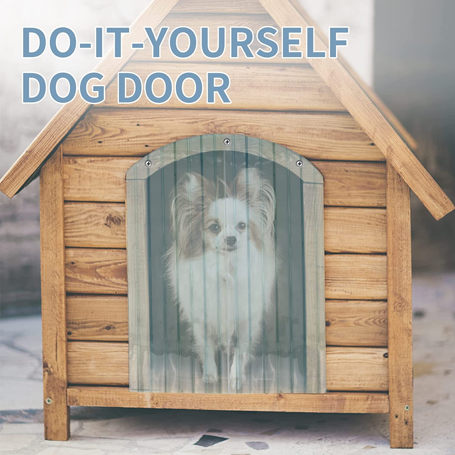 Diy Doghouse Flap Door Diy Dog House Door How To Make A Dog House