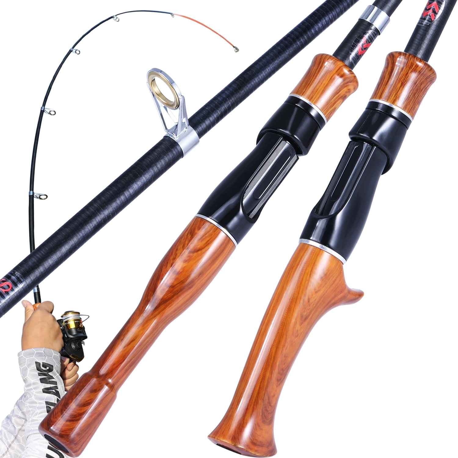 Sougayilang Telescopic Fishing Rod Portable Sensitive Spinning/Casting