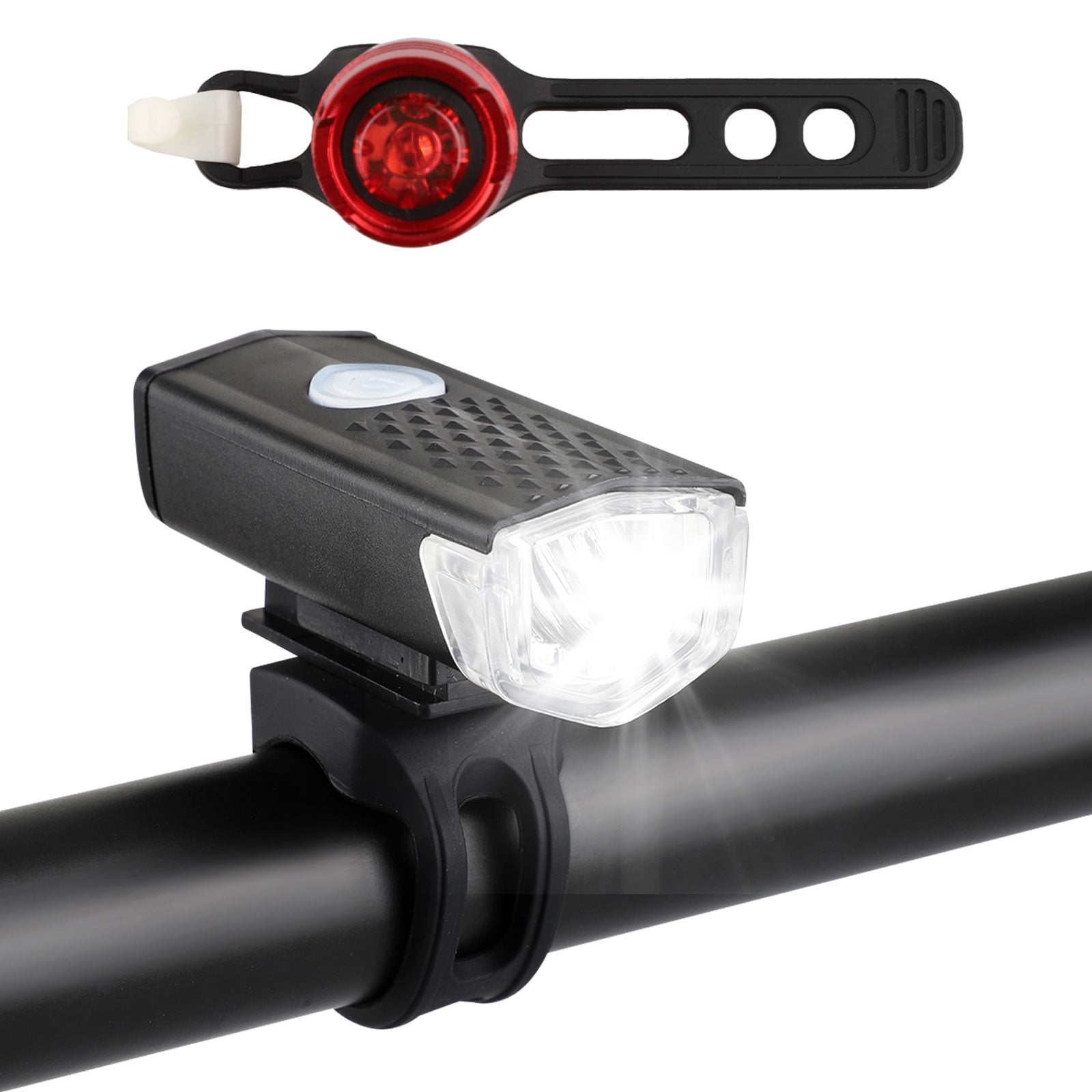 Waterproof 5 LED Light Bicycle Bike Front Headlight /& Tail Safety Flashlight Set