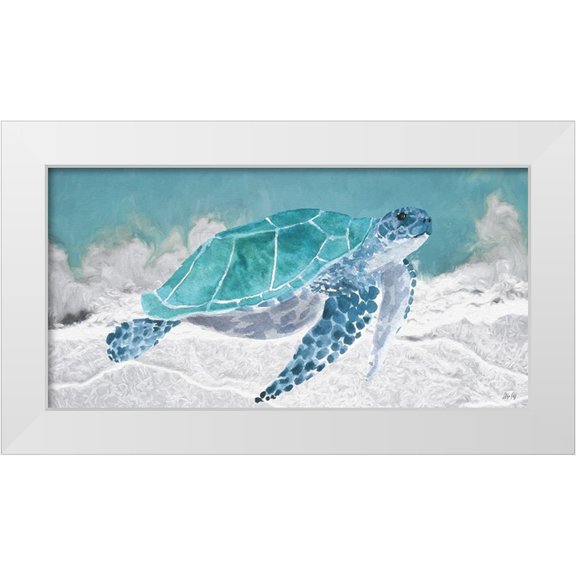 Fay, Mela 14x9 White Modern Wood Framed Museum Art Print Titled - Turtle II
