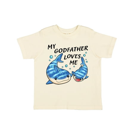 

Inktastic My Godfather Loves Me- whale shark Gift Toddler Boy or Toddler Girl T-Shirt