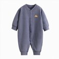 thumbnail image 5 of CAUYDY Baby Boy Gift Newborn Clothes Preemie Long Sleeve Bodysuit Infant Boys Sleepers Fall Winter Toddler Romper Pajamas 0-3M 6-9M 12-18M Navy for Sizes 0-3 Months, 5 of 5