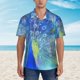 thumbnail image 2 of Balery Peacock Camisas hawaianas de manga corta para hombre, camisas playeras de corte holgado, camisas de vacaciones con botones,Large, 2 of 7