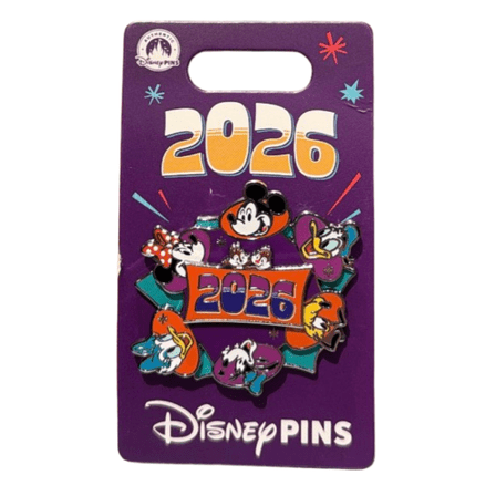 Disney Parks 2026 Mickey Mouse and Friends Spinning Pin New With Card