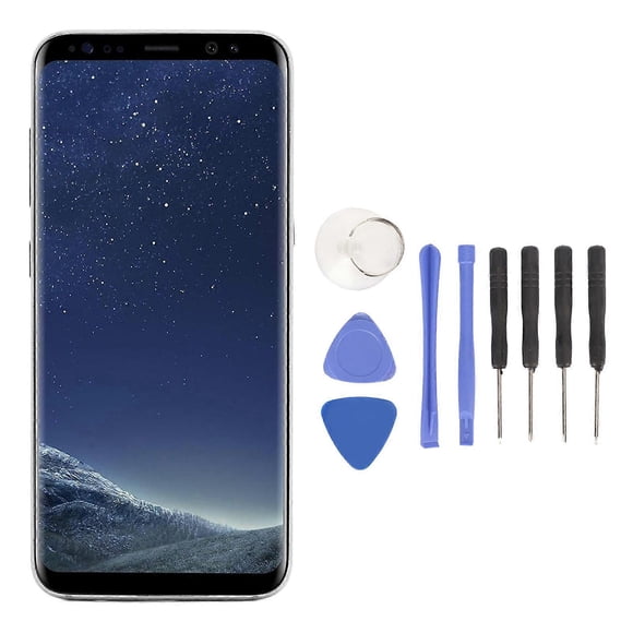Phone Screen Replacement Organic Light Emitting Diode 5.8in Touch LCD Digitizer Replacement for Galaxy S8 G950 SM‑G950F Silver