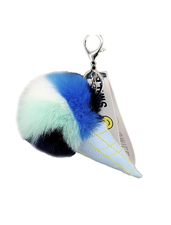 150 Pieces Pom Pom Keychain Fluffy Faux Fur Pompoms Keychain with Tassels and Keyrings for Bag Charm Accessories 