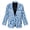 Blue Mandala Floral, variant on Blue Mandala Floral Pattern Women's Button Blazer Open Front Jacket Elegant Fitted Fashion Casual Work Coat Fully Lined Long Sleeve Jackets Work Office Business Suit Blazer, 2XL