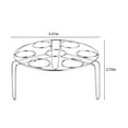 thumbnail image 3 of Dadiaei Stainless Steel Egg Steamer Rack for Instant Pot - 5.12x5.12x2.76 Inch Stackable Trivet Holds 7 Eggs, Perfect Steaming Accessory for Cooking, 3 of 8