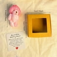 thumbnail image 5 of Little Bear in Box, My Little Worry Bear, Get a Hug Teddy Handmade Mini Plush Teddy Bears in Box, Pocket Miniature Bears with Hat, Send a Friend Plush Animals Gift with Inspirational Card(1 Set), 5 of 8