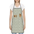 thumbnail image 3 of Pofeuu Leaves Print Aprons with Pockets, Cute Aprons for Kitchen, Cooking, Server, Barber, Chef Apron, 3 of 7