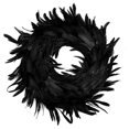 thumbnail image 2 of 15.7in Natural Feathers Wreath Front Door Black Feather Wreath Spooky Scene Party Favors for Porch Halloween Decoration, 2 of 5