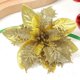 thumbnail image 1 of Flores decorativas navideñas clásicas, Adornos de árbol de Navidad, flores para nuevo para el hogar, suministros de fiesta de año, flor de Pascua brillante, 1 of 4
