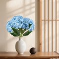 thumbnail image 4 of Goodw7 Faux Hydrangea Silk Flower with Lifelike Green Leaves and Layered Petals for Home Wedding Decor Floristry Centerpieces, 4 of 8