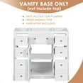 thumbnail image 3 of EUROCO 36" Bathroom Vanity Base Only,Bathroom Vanity Without Top Sink, Modern Freestanding Bathroom Storage Cabinet with 6 Drawers, Solid Wood Frame,White, 3 of 9