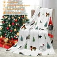 thumbnail image 5 of Christmas Dog Throw Blanket Cute Cartoon Dog Blanket Winter Festival Gift Cozy Soft Lightweight Flannel Plush Blankets for Bed Couch Living Room Sofa Chair,50x60 Inch, 5 of 6