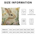 thumbnail image 5 of Patifu Rabbit Pillows Decorative Throw Pillows Bunny with Color Flowers Cushion Cover Spring Flowers Pillow Case Outdoor Decor Home Sofa Couch  24x24in, 5 of 5
