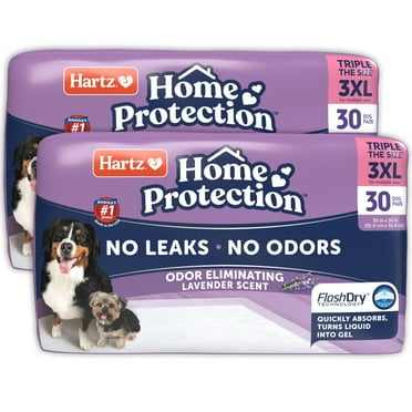 Hartz Home Protection Lavender Scent Odor Eliminating Dog Pads, 3XL, 36in x 36in, 60ct