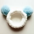 thumbnail image 2 of WHEANG Plush Spa Headbands with 3D Pom Pom Cute Fluffy Headbands for Women Soft Stretchy Fuzzy Makeup Washing Face Head Wrap Sweet Elastic Skincare Facial Headband Blue, 2 of 2