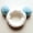 Blue, variant on CXHEGBEJ Cute Color Contrast Ears Headband For Women Hair Wrap Cute Makeup Hair Band for Daily Skincare Washing Face Fluffy Headband Blue